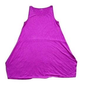 NEW Magenta EILEEN FISHER Maxi Tank Dress Small Petite Hemp Cotton